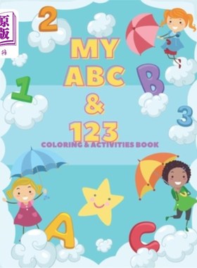 海外直订My ABC & 123 Coloring & Activities Book: Practice for kids pen control, tracing  我的ABC&123色