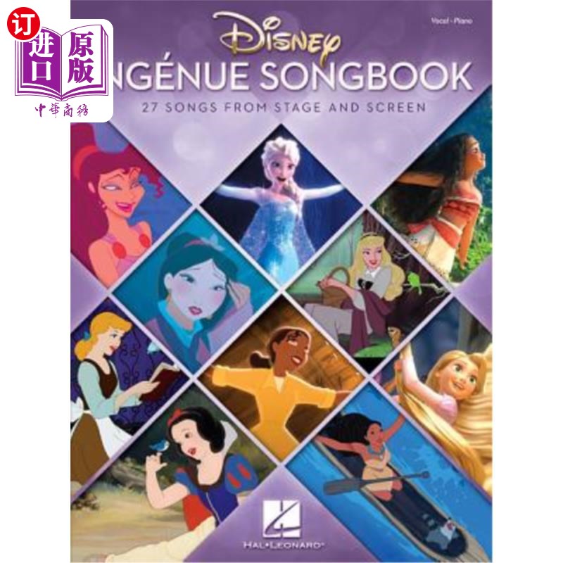 海外直订Disney Ingenue Songbook: 27 Songs from Stage and Screen 迪士尼天真歌本:27首舞台和银幕歌曲
