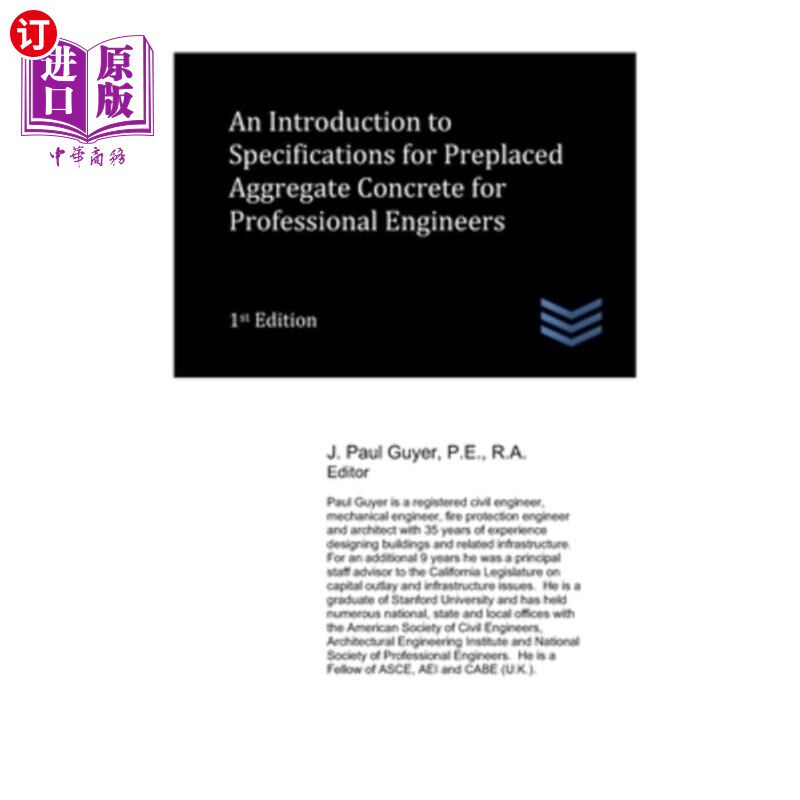 海外直订An Introduction to Specifications for Preplaced Aggregate Concrete for Professio 专业工程师预装骨料混凝土规
