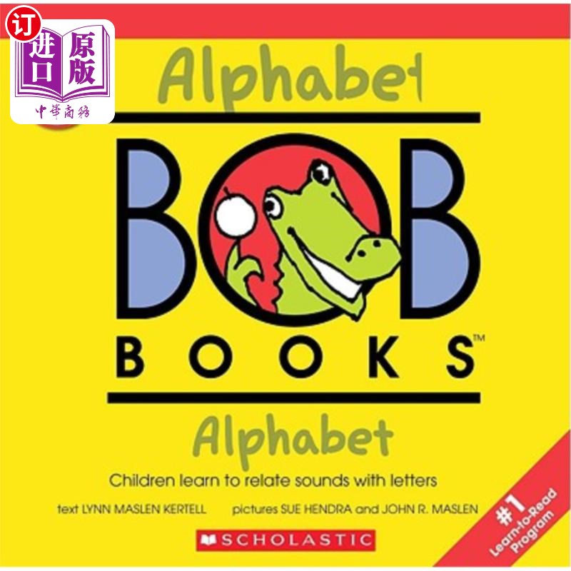 海外直订My First Bob Books - Alphabet Box Set Phonics, Letter Sounds, Ages 3 and Up, Pre 我的第一本鲍勃书-字母盒套