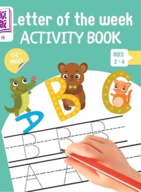 海外直订Letter of The Week Activity Book for ages 2 - 4 2 - 4岁儿童书信活动书