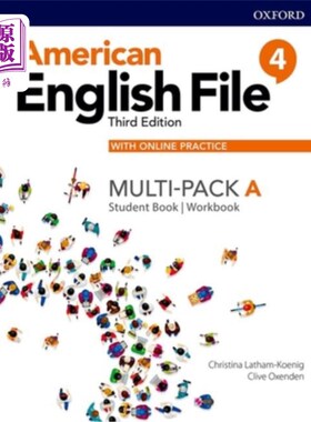 海外直订American English File Level 4 Student Book/Workbook Multi-Pack a with Online Pra 美国英语档案四级学生用书/