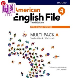 海外直订American English File Level 4 Student Book/Workbook Multi-Pack a with Online Pra 美国英语档案四级学生用书/