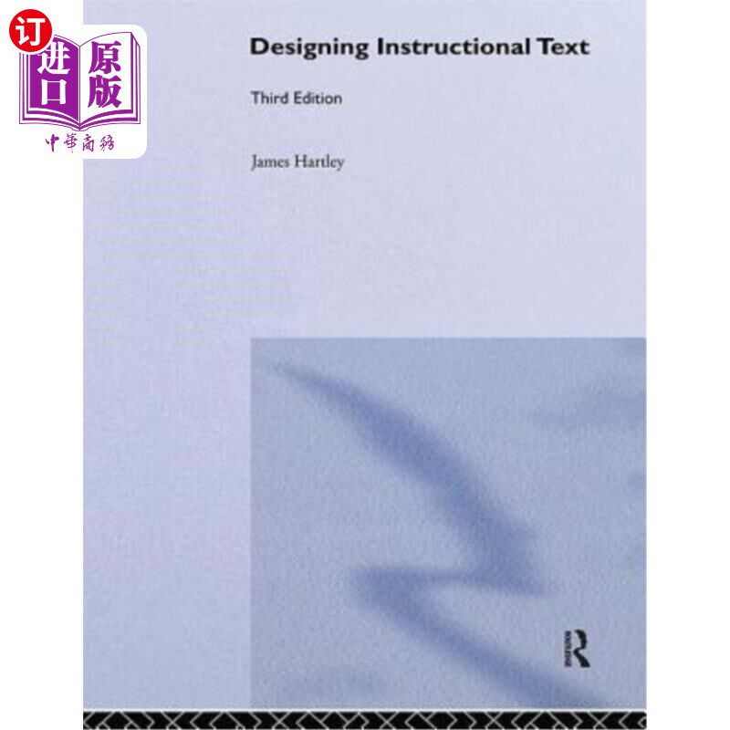 海外直订Designing Instructional Text 设计教学文本