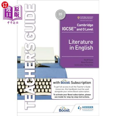 海外直订Cambridge IGCSE (TM) and O Level Literature in E... 剑桥IGCSE (TM)和英语教师指南中的O - Level文学与Boost订