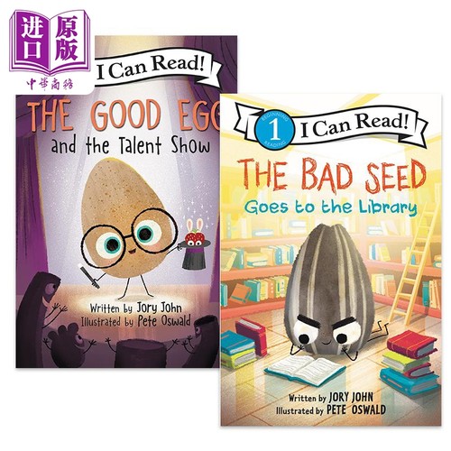 I Can Read 我可以读1级2册套装 Pete Oswald The Bad Seed Good Egg 儿童分级 阅读读物 英文原版进口图书【中商原版】