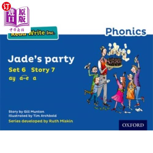 海外直订Read Write Inc. Phonics: Blue Set 6 Storybook 7 ... Read Write公司自然拼读:蓝色套装6故事书7玉的聚会
