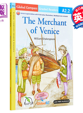 现货 The Merchant of Venice 威尼斯商人 A2级 英式英语 分级读物 Global ELT Graded Reader 配在线音频不含CD