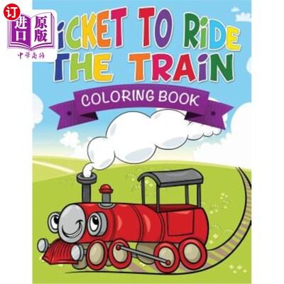 海外直订Ticket to Ride the Train Coloring Book 乘车彩绘本车票