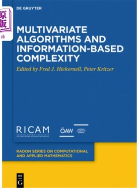 海外直订Multivariate Algorithms and Information-Based Complexity 多元算法与基于信息的复杂性