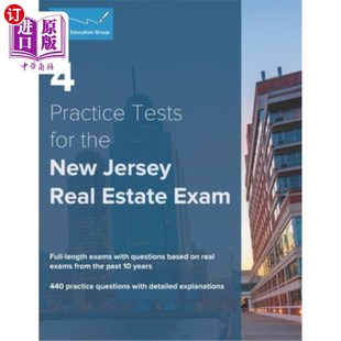 wit Tests New the 海外直订4 Real Questions 4新泽西房地产考试 440 for Exam Estate 练习题 Jersey Practice