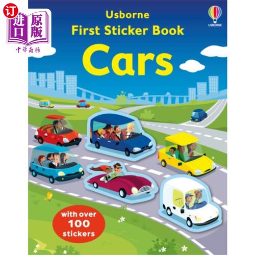海外直订First Sticker Book Cars 第一辆贴纸车