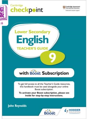 海外直订Cambridge Checkpoint Lower Secondary English Tea... 剑桥检查点初中英语教师指南9与Boost订阅