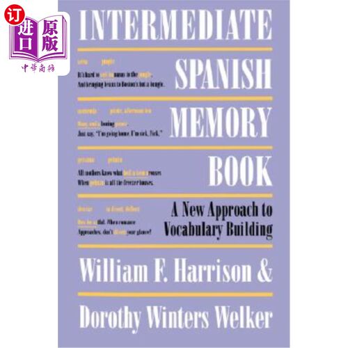 海外直订Intermediate Spanish Memory Book: A New Approach to Vocabulary Building 中级西班牙语记忆本：词汇构建的新途