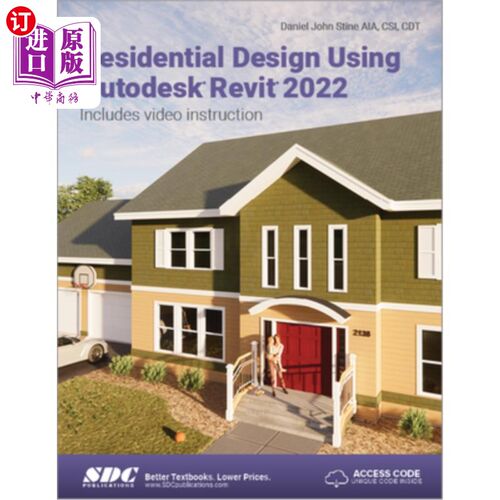海外直订Residential Design Using Autodesk Revit 2022 住宅设计使用Autodesk Revit 2022