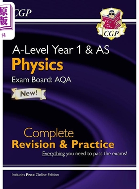 英国CGP A-Level Physics: AQA Year 1 & AS Complete Revision & Practice with Online Edition【中商原版】
