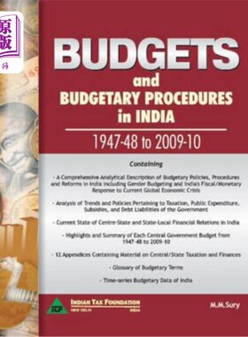 海外直订Budgets and Budgetary Procedures in India: 1947-48 to 2009-10 印度的预算和预算程序:1947-48年至2009-10年