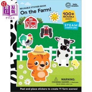 海外直订Baby Einstein: On the Farm! Reusable Sticker Book: Reusable Sticker Book 小爱因斯坦:在农场!可重复使用的贴纸