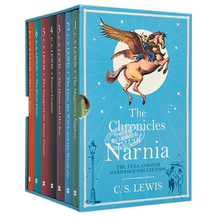 预售 纳尼亚传奇全集7册 英文原版 精装盒装 带插图 全彩 CS刘易斯 狮子女巫与魔衣橱 The Chronicles of Narnia C S Lewis【中商?