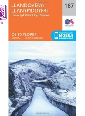 海外直订Llandovery, Llanwrtyd Wells and Llyn Brianne 兰多维、兰蒂德·威尔斯和林·布莱安