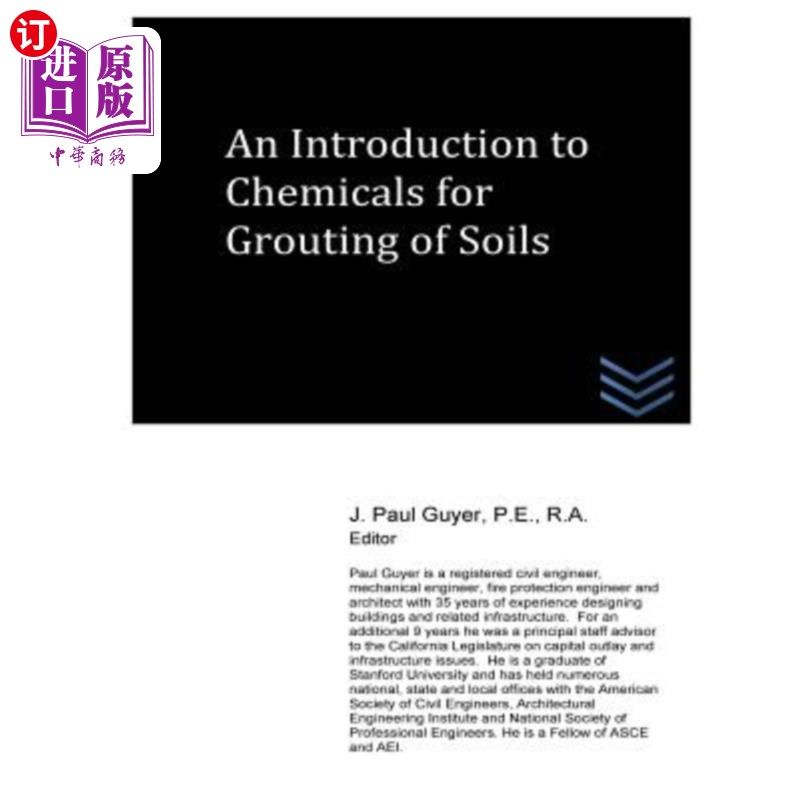 海外直订An Introduction to Chemicals for Grouting of Soils 土壤灌浆用药剂简介
