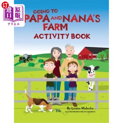 海外直订Going to Papa and Nana's Farm Activity Book 去爸爸和奶奶的农场活动手册