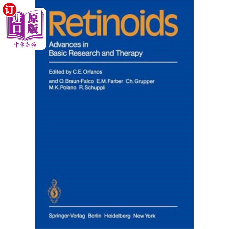 海外直订医药图书Retinoids: Advances in Basic Research and Therapy 类维生素a:基础研究和治疗进展
