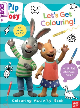 Pip and Posy: Let’s Get Colouring! 波西和皮普:一起来涂颜色 英文原版 进口图书 儿童绘本 涂色着色书图画书【中商原版】