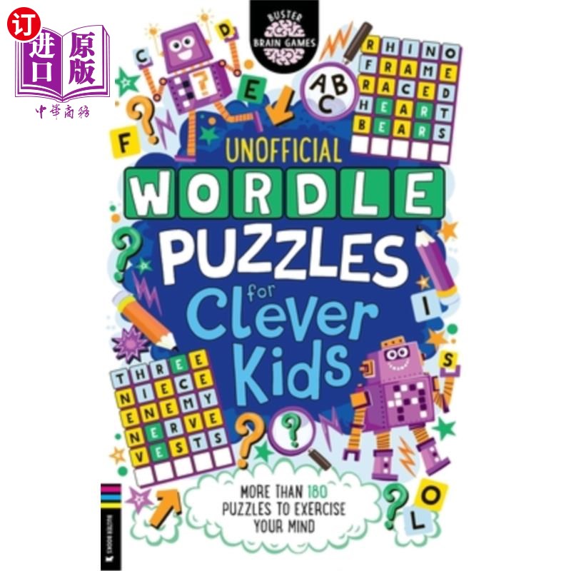 海外直订Wordle Puzzles for Clever Kids: More Than 180 Puzzles to Exercise Your Mind 聪明孩子的世界拼图:超过180个拼