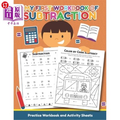 海外直订My First Workbook of Subtraction Practice Workbook and Activity Sheet: For Presc 我的第一本减法练习练习册和