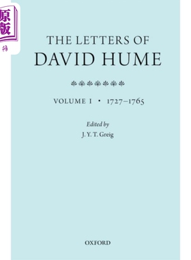 现货 大卫 休谟书信集 第1卷 英文原版 The Letters of David Hume Volume 1 J Y T Greig【中商原版】
