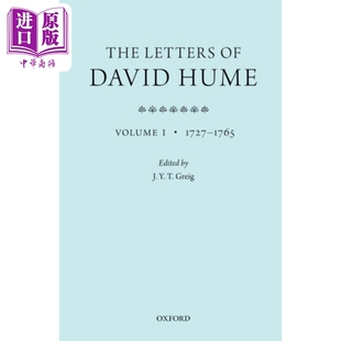 大卫 Letters 现货 Greig Hume David The 中商原版 第1卷 Volume 休谟书信集 英文原版