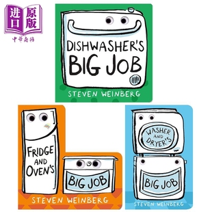 图画书 Jobs 洗碗机 3册 The 洗衣机和烘干机 纸板书 进口 亲子早教认知 Books 英文原版 大任务 中商原版 冰箱和烤箱 Big