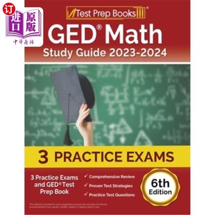 Book Math Practice 2024 Guide 6th Prep Exams Edi GED 2023 Test Study 海外直订GED GED数学学习指南2 and