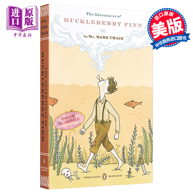 现货 企鹅 毛边本 哈克贝利 费恩历险记 The adventures of Huckleberry Finn 英文原版 Mark Twain【中商原版】