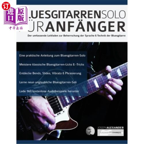 海外直订德语 Bluesgitarren-Solo für Anfänger Bluesgitarren-Solo fu&第776;r Anfa& #第776;識
