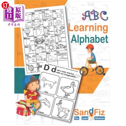 海外直订ABC Learning Alphabet: recognizing alphabets ABC学习字母表：识别字母表