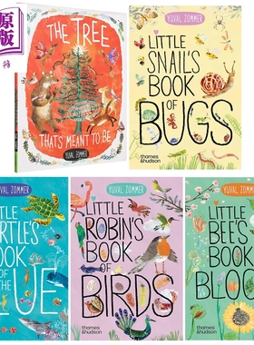 Yuval Zommer绘本童书 英文原版 Little Book of the 海洋书/虫子书/花朵书/鸟类书/那棵注定的树 进口少儿读物【中商原版】