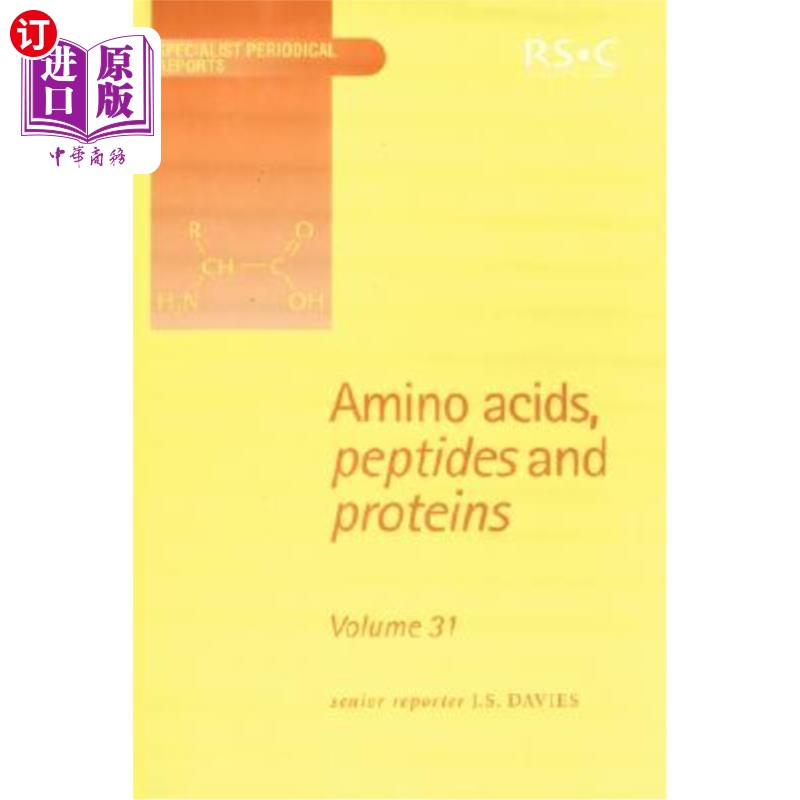 海外直订Amino Acids, Peptides and Proteins: Volume 31 氨基酸、肽和蛋白质：第31卷