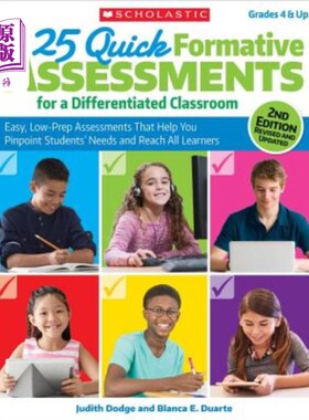 海外直订25 Quick Formative Assessments for a Differentiated Classroom: Easy, Low-Prep As 25针对差异化课堂的快速形成
