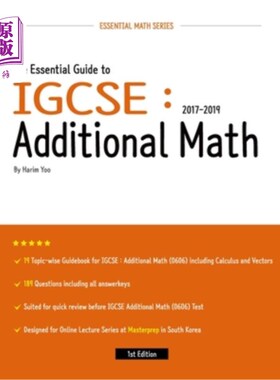 海外直订The Essential Guide to IGCSE: Additional Math: 2017-2019 IGCSE基本指南:附加数学:2017-2019
