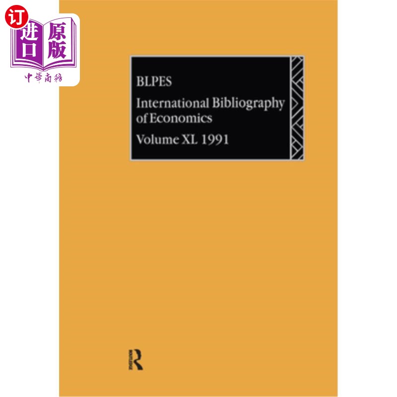 海外直订Ibss: Economics: 1991 Vol 40 经济学:1991年第40卷