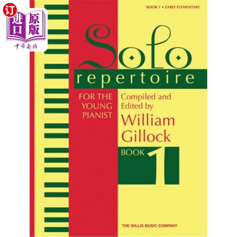 海外直订Solo Repertoire for the Young Pianist, Book 1: Early Elementary Level 独奏曲目的年轻钢琴家，书1:早期初级水