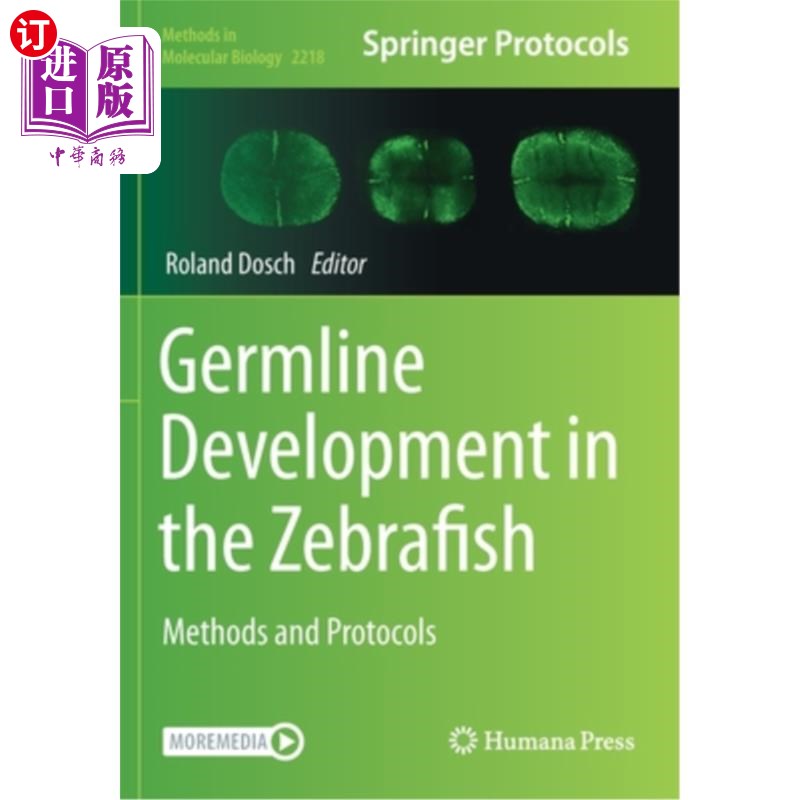 海外直订Germline Development in the Zebrafish: Methods and Protocols 斑马鱼种系发育:方法和协议