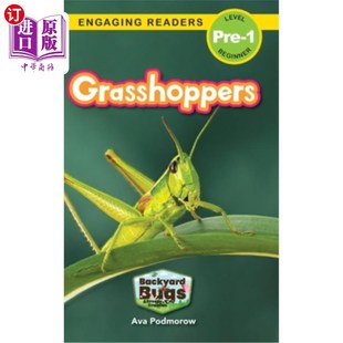 Creepy Readers Backyard and 后院 海外直订Grasshoppers 蚱蜢 Crawlies Bugs Pre Level Engaging 虫子和爬行动物