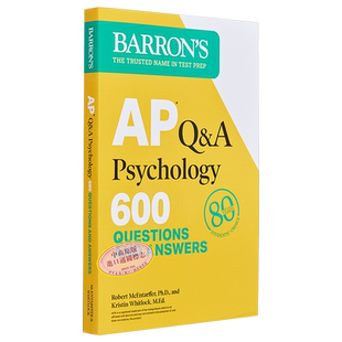 AP考试 心理学Q&A 第二版 600个问题和答案巴朗AP考试课程AP Q&A Psychology 600 Questions and Answers Barrons AP【中商原