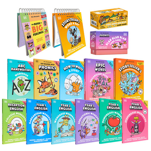 英文原版 DK沃德史密斯夫人 4-10岁英语学习合集 Mrs Wordsmith English Workbook 英语练习册儿童单词词汇参考资料书【中商原版】