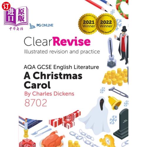 海外直订ClearRevise AQA GCSE English Literature: Dickens... 英国文学:狄更斯《圣诞颂歌
