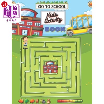 海外直订Go To School Kids Activity Book: Word Search Puzzles Dot To Dot Sudoko & Word Sc 上学儿童活动手册：6至8岁儿