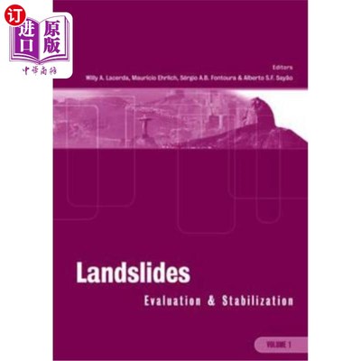 海外直订Landslides: Evaluation and Stabilization/Glissement de Terrain: Evaluation Et St 滑坡:评价和稳定/地形滑动:
